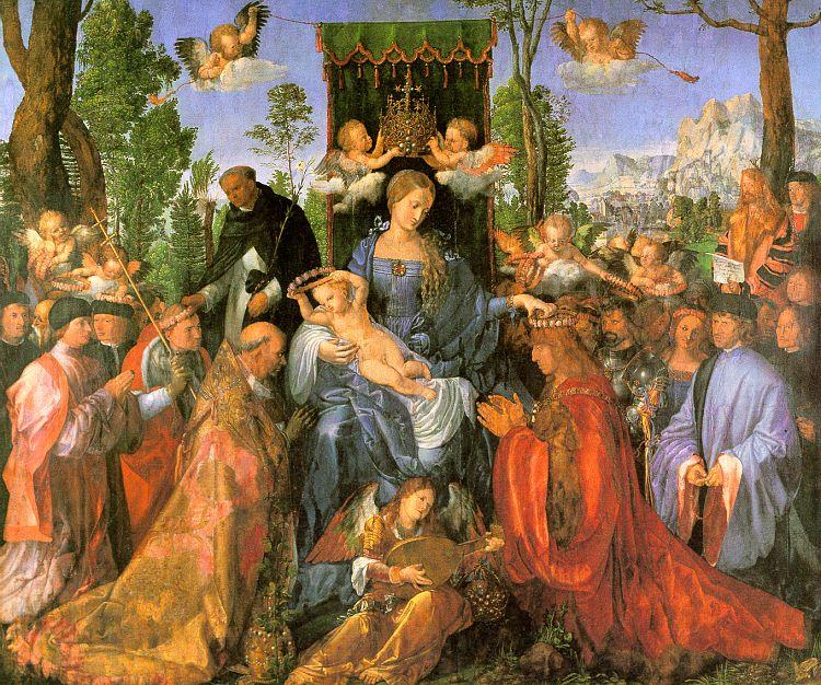 Albrecht Durer Altarpiece of the Rose Garlands